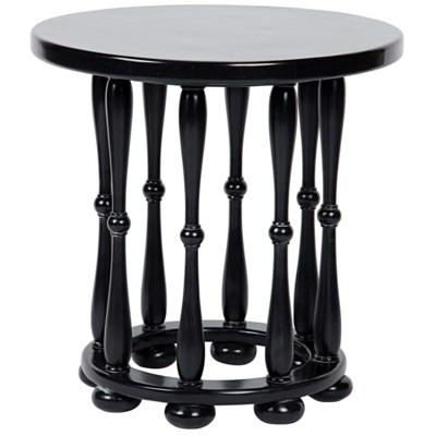 Amadeus Side Table, Hand Rubbed Black